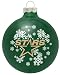 DALLAS STARS (2 5/8 In Diameter) Glass Logo CHRISTMAS ORNAMENT (Snowflake Design)