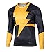 Afoxsos Men's Long Sleeves Crewneck Super Hero The Flash T-Shirt