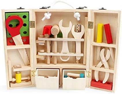 Baby Toys Kids Wooden Multifunctional Tool Set Maintenance Box Wooden