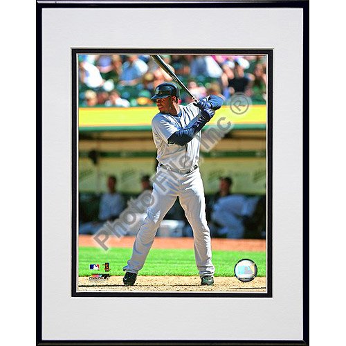 Photofile Seattle Mariners Ken Griffey Jr. 2009 Batting Action - Matted 8x10 Photo in Aluminum Frame