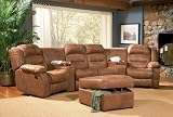 Glenbeg Traditional Microfiber Sectional Sofa