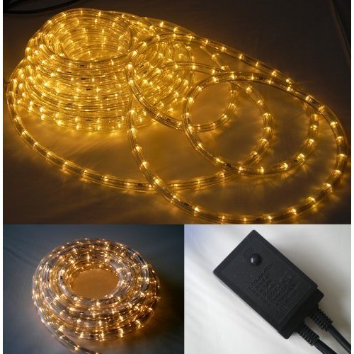 WARM WHITE LED OUTDOOR ROPE LIGHT WITH 8 FUNCTIONS 