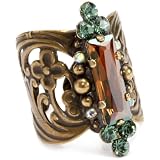 Sorrelli Water Lily Crystal Vintage Style Adjustabl