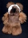 Soft Cuddly Baby Alpaca Fur Stuffed Hand Made Panda Teddy Bear 13 Inch Size ATB_WHITEDKBWN13_038