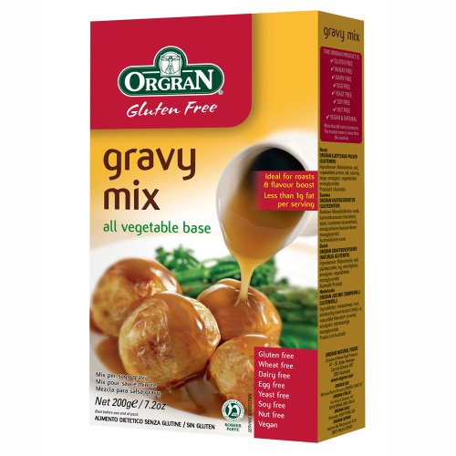 OrgraN Gluten Free Gravy Mix, All Vegetable Base 7.2 oz boxes (Pack of 8)