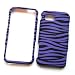 Samsung Eternity A867 AT&T Rubberized Snap On Protector Hard Case Purple Zebra