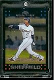 2007 Topps Chrome #198 Gary Sheffield Detroit Tigers Baseball Card - Mint Condition - Shipped In Protective Display Case !