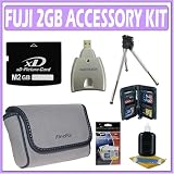 Fuji Soft Leather Carrying Case for Fuji Digital Cameras + 2GB Accessory Kit