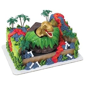 Dinosaur Attack Cake Topper Set