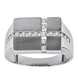 10k White Gold Diamond Men's Ring (1/2 cttw, H-I Color, I3 Clarity)