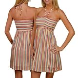 Roxy Miss California Juniors Striped Sundress - Sunkissed Pink