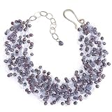Purple illusion small cultured fresh water pearl choker