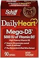 Schiff Mega-D3 Vitamin D3 5000 IU with Resveratrol and Red Wine Extract Supplement, 90 Count