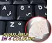 PASHTO KEYBOARD STICKERS WITH WHITE LETTERING ON TRANSPARENT BACKGROUND