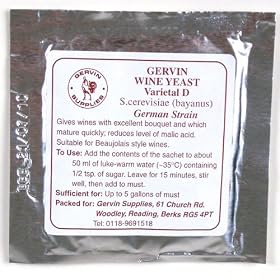 Gervin D Red on White Label Yeast