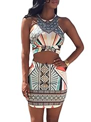 Sexy Polyester/Spandex Floral Print Sleeveless Bodycon Dress 