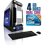 CybertronPC X-Sniper SIAN11202BUBSL, Black/Silver, Intel Core i3 Dual Core  ....