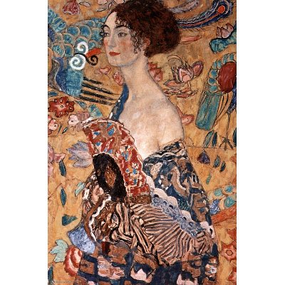 (24x36) Gustav Klimt (Lady with a Fan) Art Poster Print