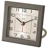 IMAGE OF Bai Square Diecast Solid Metal Travel Alarm Clock, Gotham