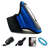 Blue Durable Moisture Resistant Neoprene Protective Exercise Workout Armban ....