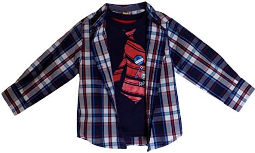 Healthtex Plaid Blue Shirt (3T)