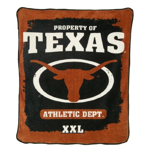 NCAA Texas Longhorns Super Soft Plush Thermal Blanket / Fleece Couch Throw - Black & Brown