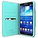 Note 3 Case, Cellto Slim Wallet Case with ID Slots and Bill Fold for Samsung Galaxy Note 3 - Navy Blue/Mint