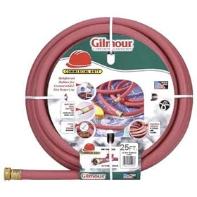 Gilmour 18 Series Reinforced Rubber Hose 5 8 Inch x 25 Feet Red #18-58025 by Gilmour
