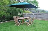 14PC NEW TEAK Garden Furniture Oval Table & Chairs