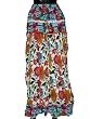 Designer Skirts -White Color With Multi Color Printed and Sequin Work Wrap Girls Comfortable Clothing In India Size 38 For Free Shipping