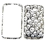 HTC CHACHA / HTC Status Transparent Design, Cute Multi Mini Skulls Hard Cas ....