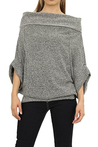 (エムツー) M-2 ドルマンチュニック レディース ツイード 2WAY ドルマン プルオーバー チュニック カットソー