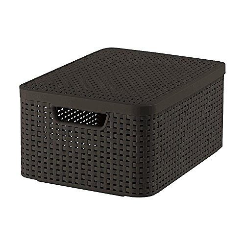 Curver Style 205847 Storage Box Rattan Look Size M with Second