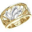 14K Two-Tone Gold Diamond Ring - 0.25 Ct.