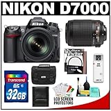 Nikon D7000 Digital SLR Camera & 18-105mm VR + 55-200mm VR Lens + 32GB Card ....