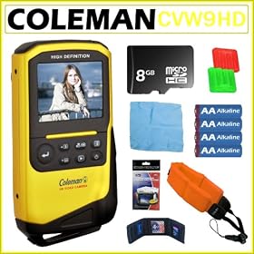 Click here to buy Coleman CVW9HD Xtreme Video Full 1080p HD Wateproof Camcorder in Yellow + 8GB Accessory Kit by Coleman.