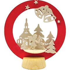 Holz Bastelset 3-D - Engel mit Kirche Sockelring - natur Weihnachten Bilder