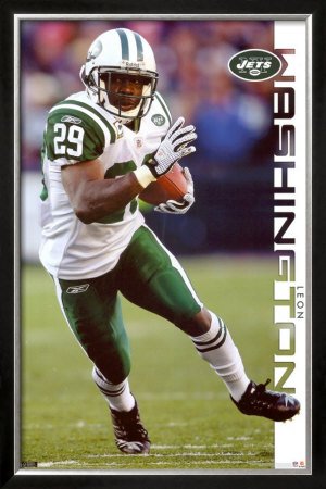 New York Jets - Leon Washington Framed Poster Print, 25x37