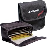 Adorama Slinger Filter Pouch P Holds Five 86mm Round or Five P Series Square Filters, Black.