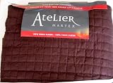 Atelier Martex - Faux Suede King Size Quilted Coverlet - Chocolate Color