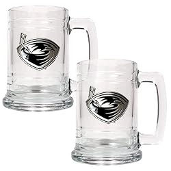 Atlanta Thrashers NHL 2pc 15oz Glass Tankard Set- Primary Logo by Great American Products