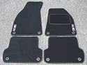 Car Mats in Black to fit Audi A4 S-Line (2001-2008) + Logos