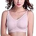 4HOW Womens Nursing Bra Maternity Breastfeeding Brassiere Pink S Fit for 30CD 32BC 34AB