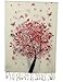 Dahlia Women's 100% Merino Wool Pashmina Scarf - Spring Butterfly Blossom Tree