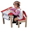 Guidecraft Art Table-and-Chair Set- Red