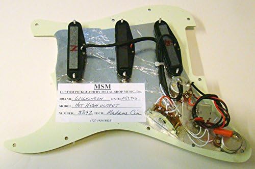 STRAT® PICKGUARD, LOADED & WIRED, WILKINSON HOT HIGH OUTPUT PICKUPS, # 3392