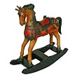 EXP Antique Style Wooden Fairy Tale Decorative Rocking Horse 35"