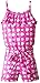 Dream Star Big Girls' Heart Print Ruffle and Belted Romper