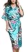 Avidlove Women's Robes Peacock and Blossoms Kimono Satin Nightwear Long Style