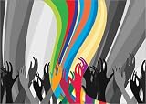 Poster / Kunstdruck retro party in der Gr&ouml;&szlig;e (BxH): 100 x 70 cm von S. Rusev